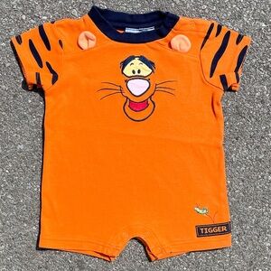 Tigger Face Vtg 2000s The Wonderful World Of Disney Romper Youth Size (6M)